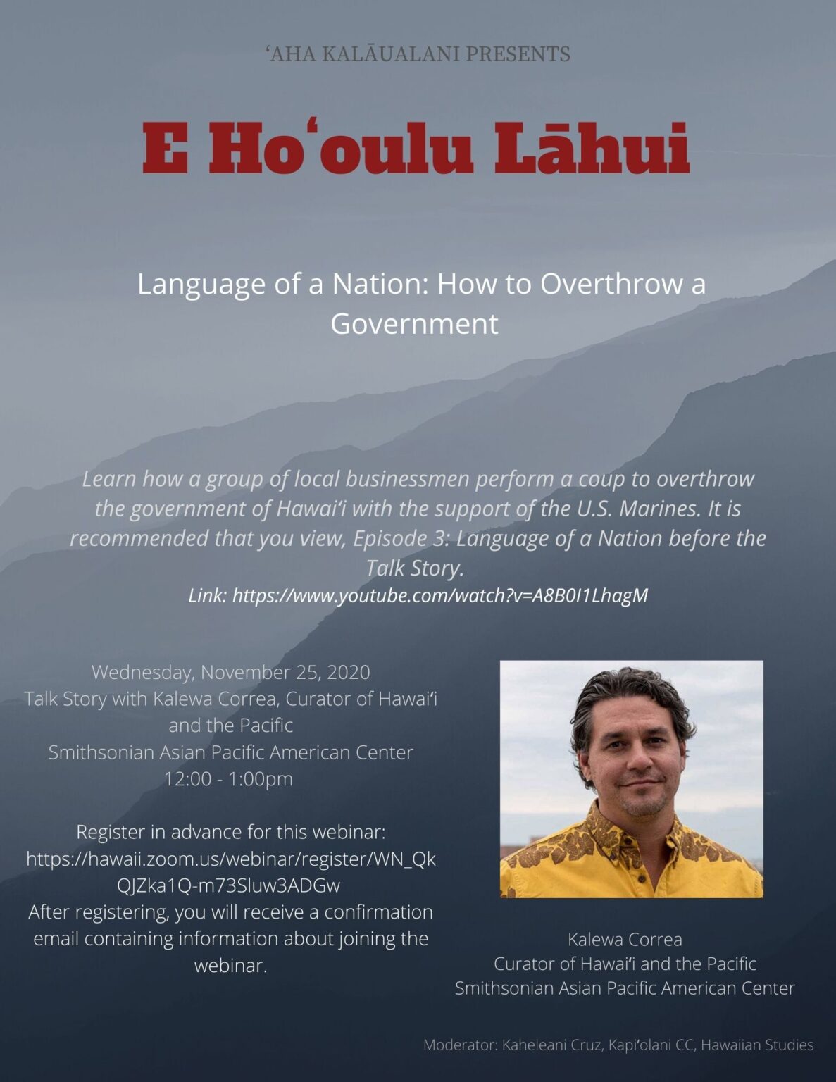 E Ho‘oulu Lahui Talk Story with Kalewa Correa of the Smithsonian